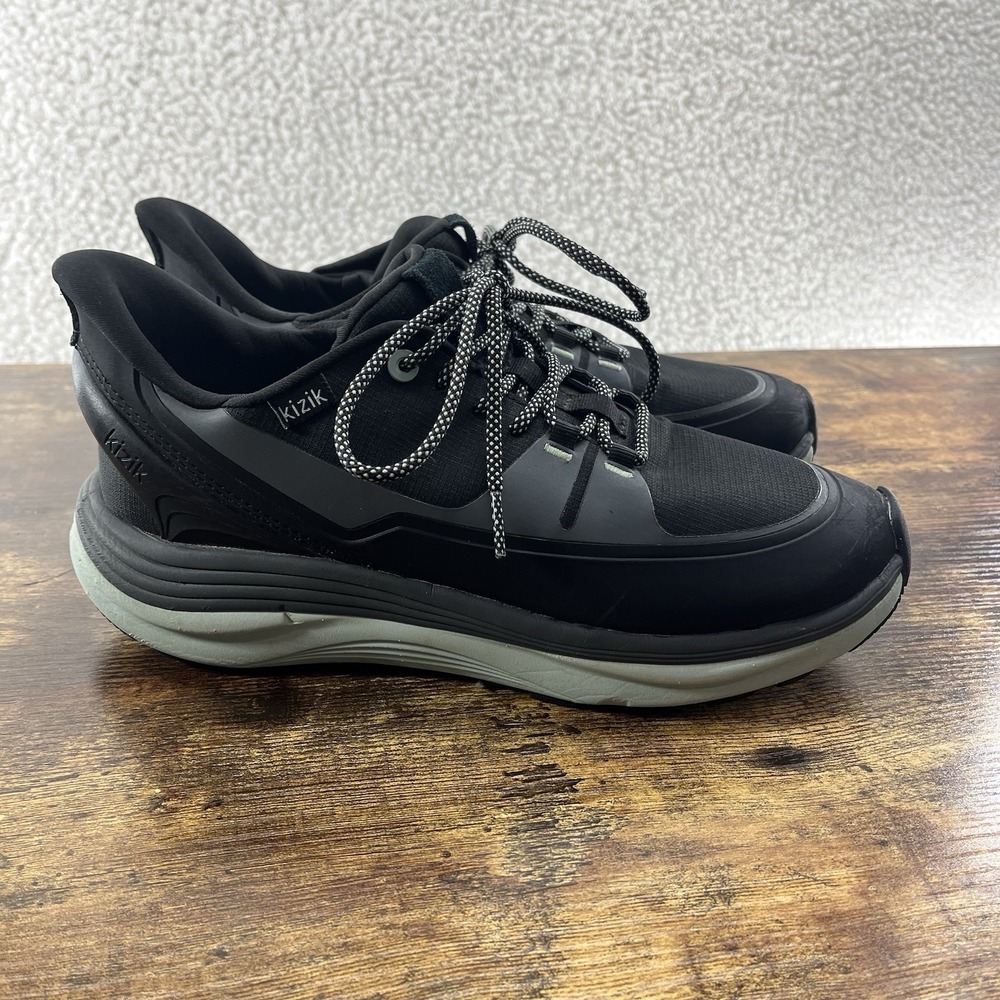 Kizik London All Terrain Sneakers Women's 9.5 Wide Black Gray Hands Free Walking